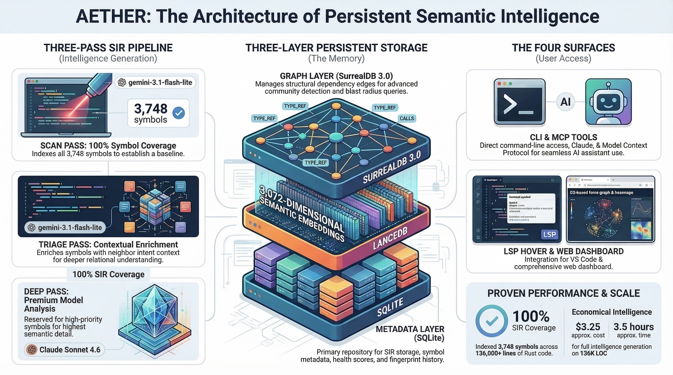 AETHER's semantic intelligence architecture